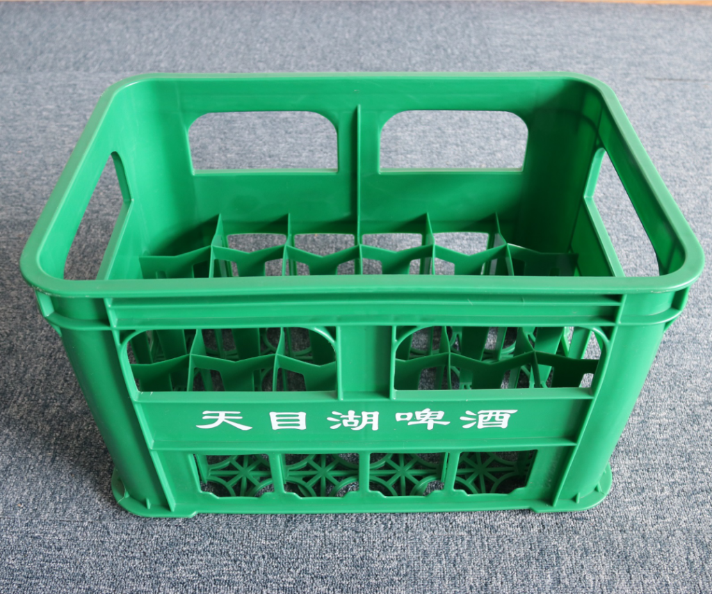 Beer crate with bottles on Craiyon