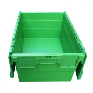 black plastic storage totes