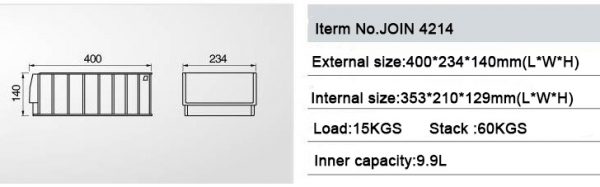 plastic parts bin